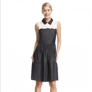 Draper James lace & chambray dress